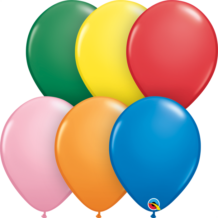 20 x Assorted Plain Latex Balloons (Standard)