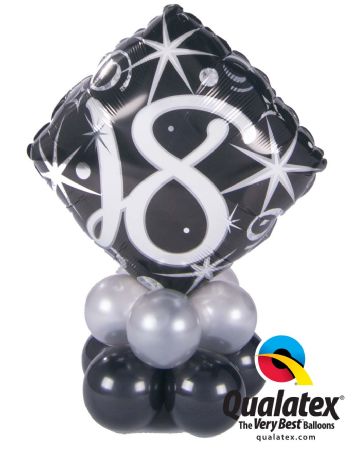 Age Birthday Mini Table Decoration (Black and silver)