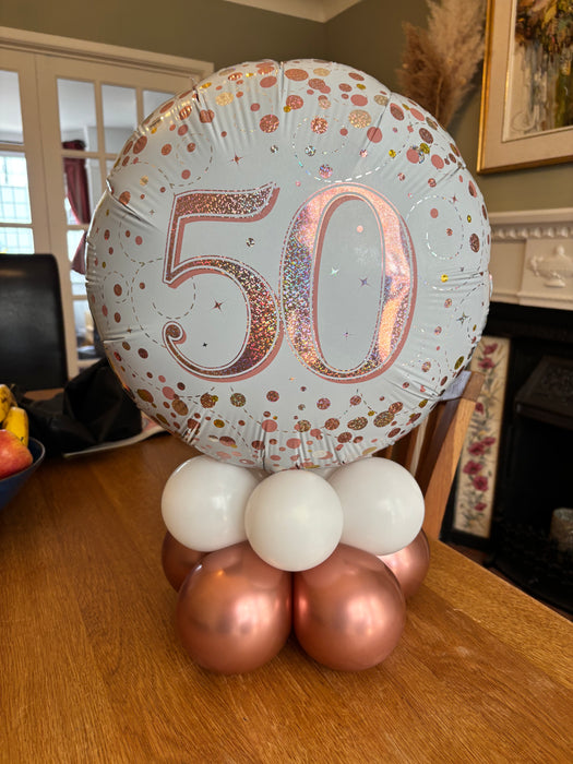 Rose Gold Age Birthday Mini Table Decoration