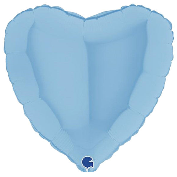Pastal Blue Heart Foil Balloon