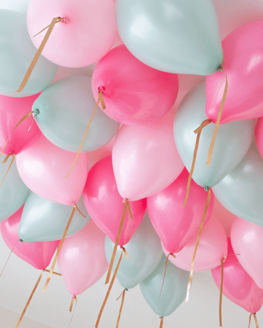 20 x Assorted Plain Latex Balloons (Pinks