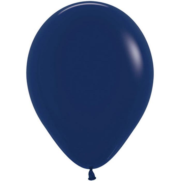 Navy Inflated Latex Balloon