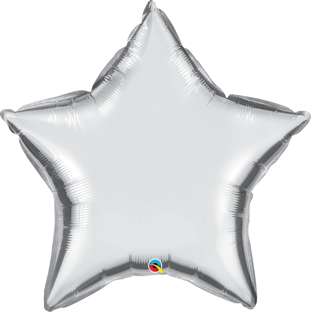 Giant Foil Silver Star Balloon