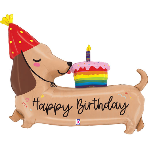 Dachshund Happy Birthday balloon