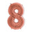 Number 0 - 9 Foil Balloon (Rose Gold)