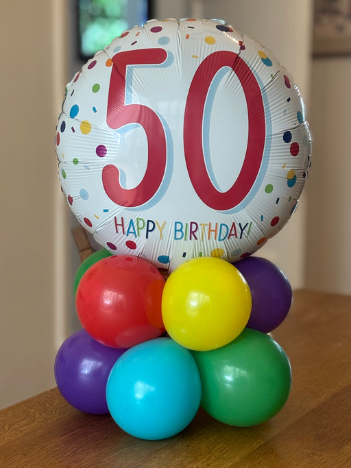 Age Birthday Mini Table Decoration (Bright Colours)