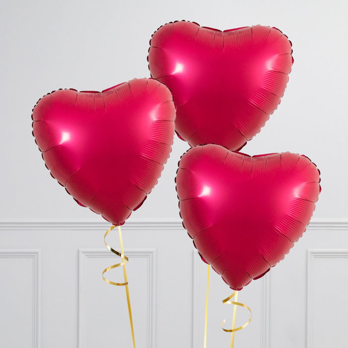 Three Heart Balloons