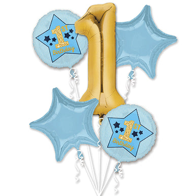 1st Birthday Balloon Cluster