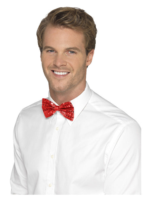 Sequin Bow Tie (Red)