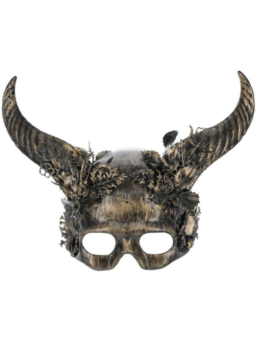 Deluxe Gold Horned Masquerade Mask - SALE