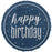 Happy Birthday Foil Balloon (Navy/Silver)
