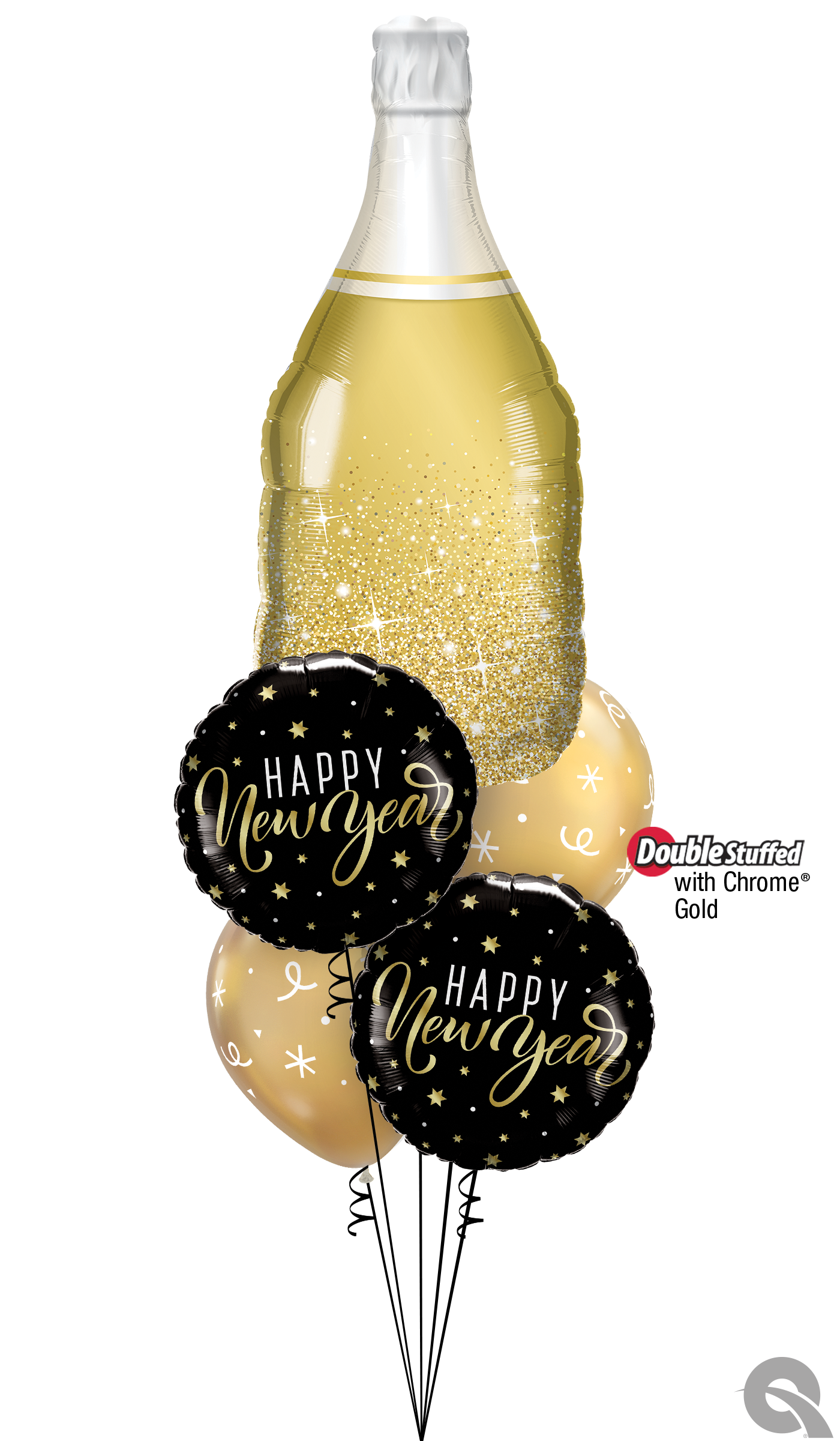 Luxury Happy New Year Champagne Bouquet