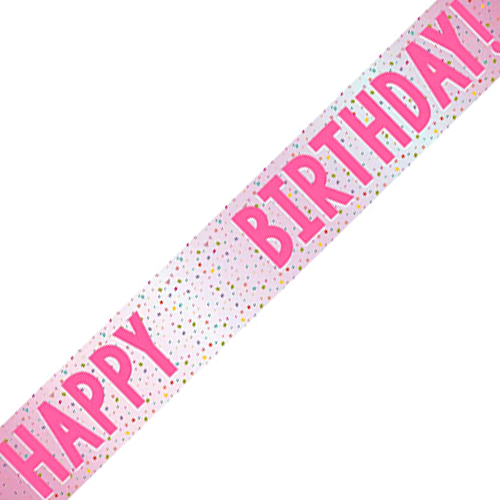 Pink 'add an age' birthday banner