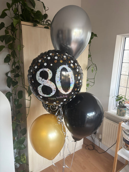 Happy Birthday Age Balloon Cluster