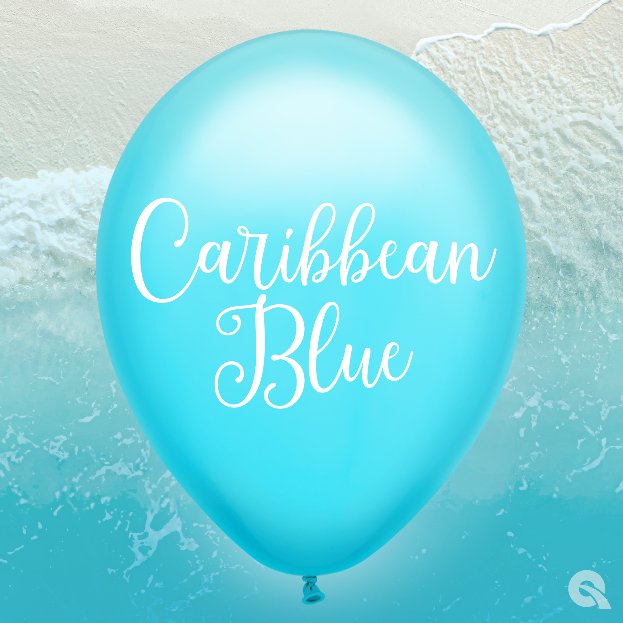 Caribbean Blue Latex Balloon