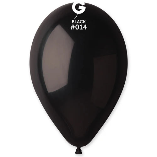 Plain Black inflated Latex Balloon