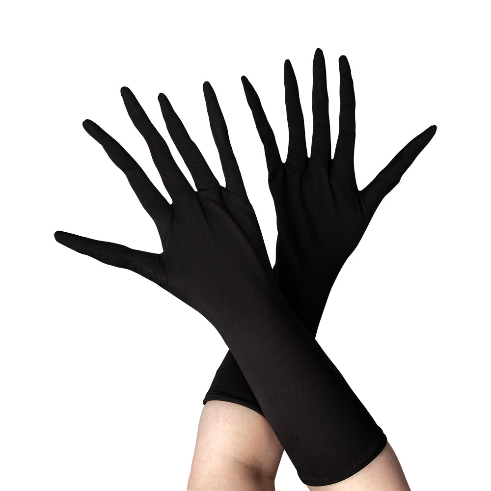Creepy Pointy Finger Black Gloves