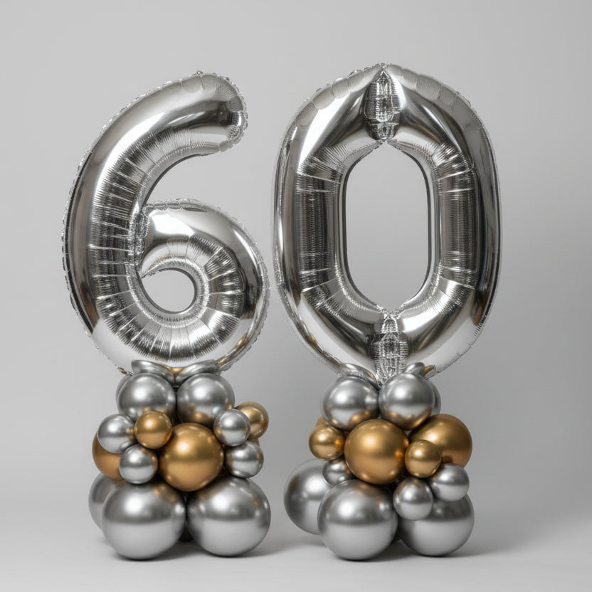 Silver Age Number Stack Centrepiece