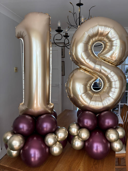 Gold Age Number Centrepiece