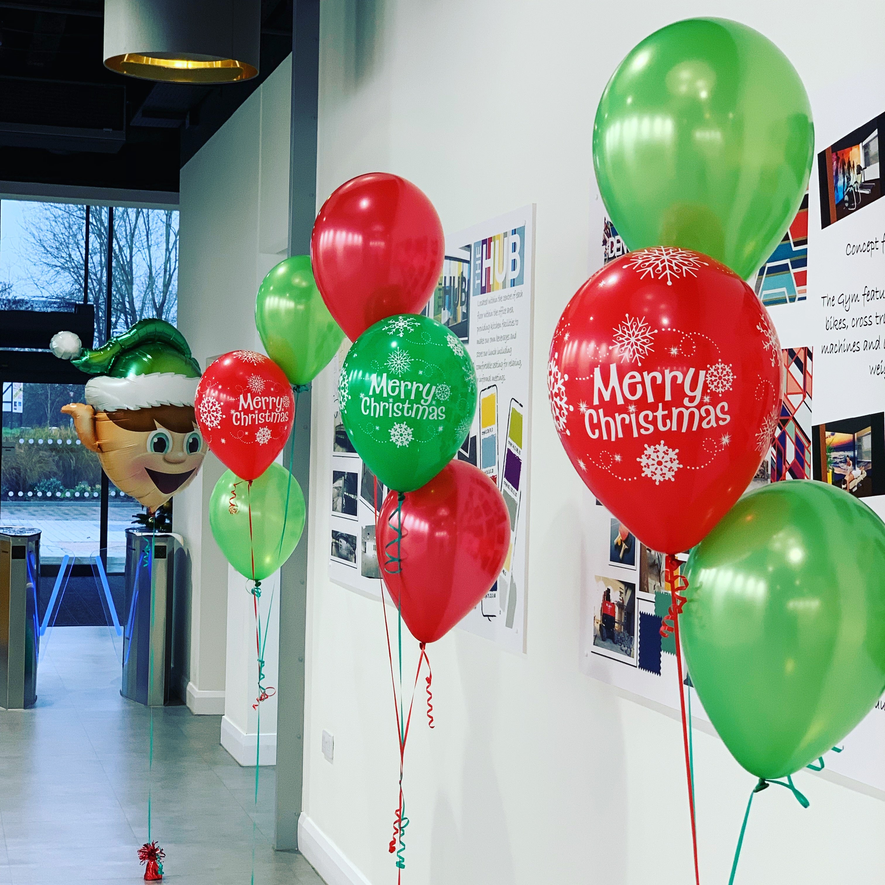 Clusters of 3 Christmas Balloons