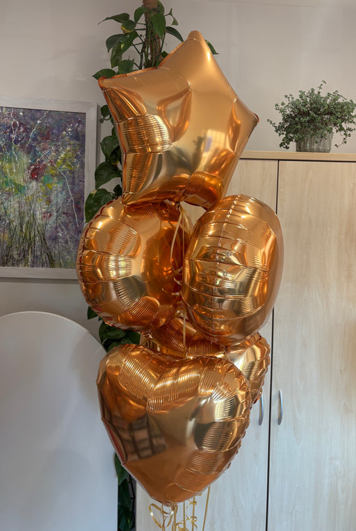 Gold Foil Balloon Cluster