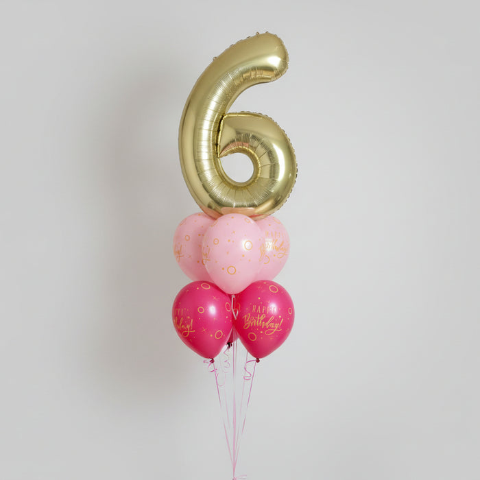 Luxury Age Gold Number Birthday Bouquet