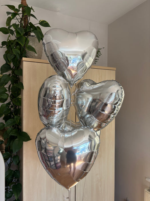 Heart Foil Balloon Cluster