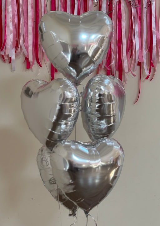 Heart Foil Balloon Cluster
