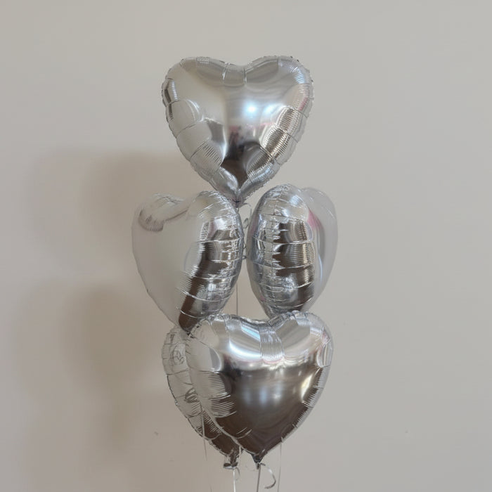 Heart Foil Balloon Cluster