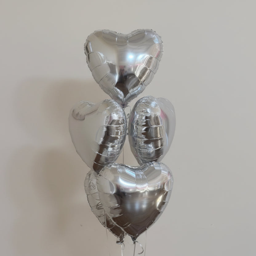 Heart Foil Balloon Cluster