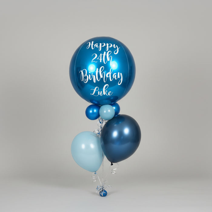 Personalised Blue Orbz foil balloon