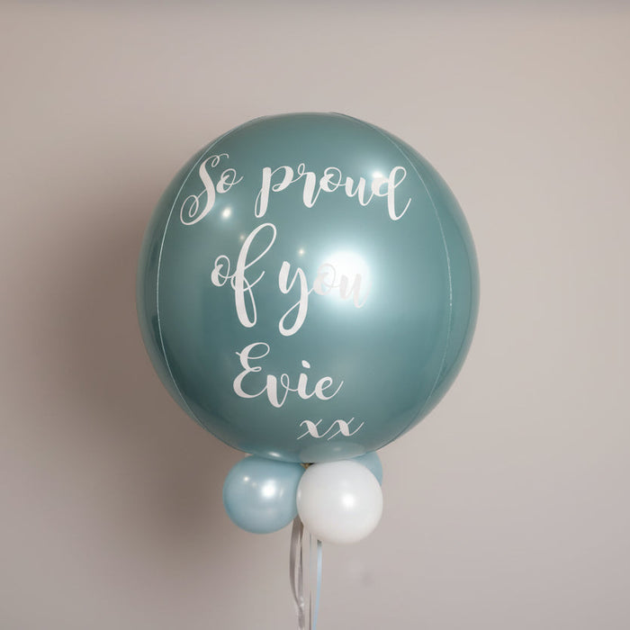 Personalised Blue Orbz foil balloon