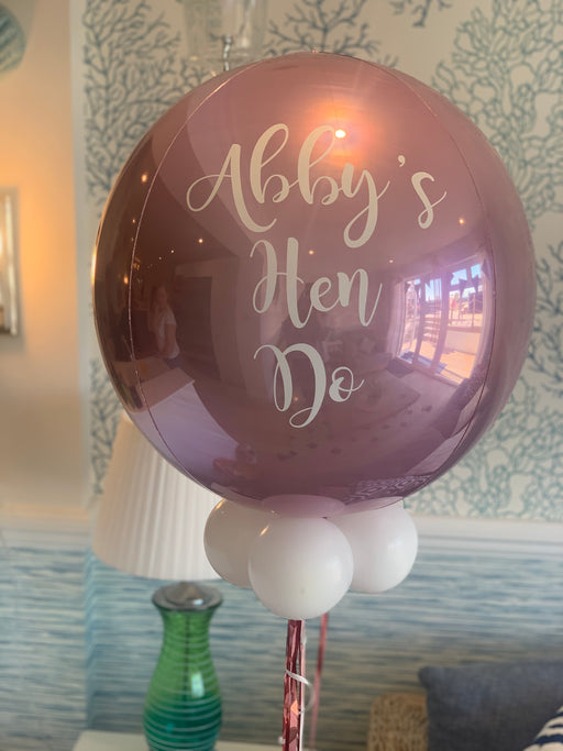 Personalised Rose Gold 'Hen Night' Balloon