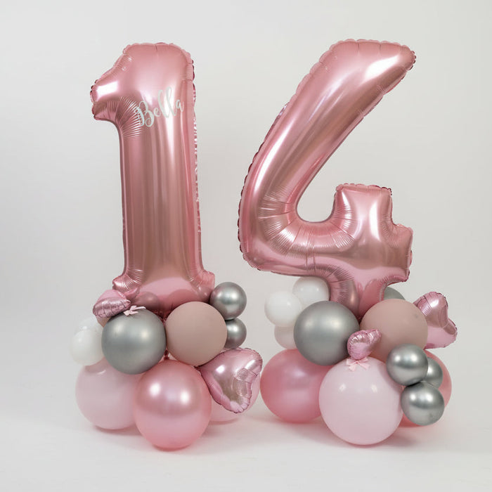 Pastel Pink Age Number Stack