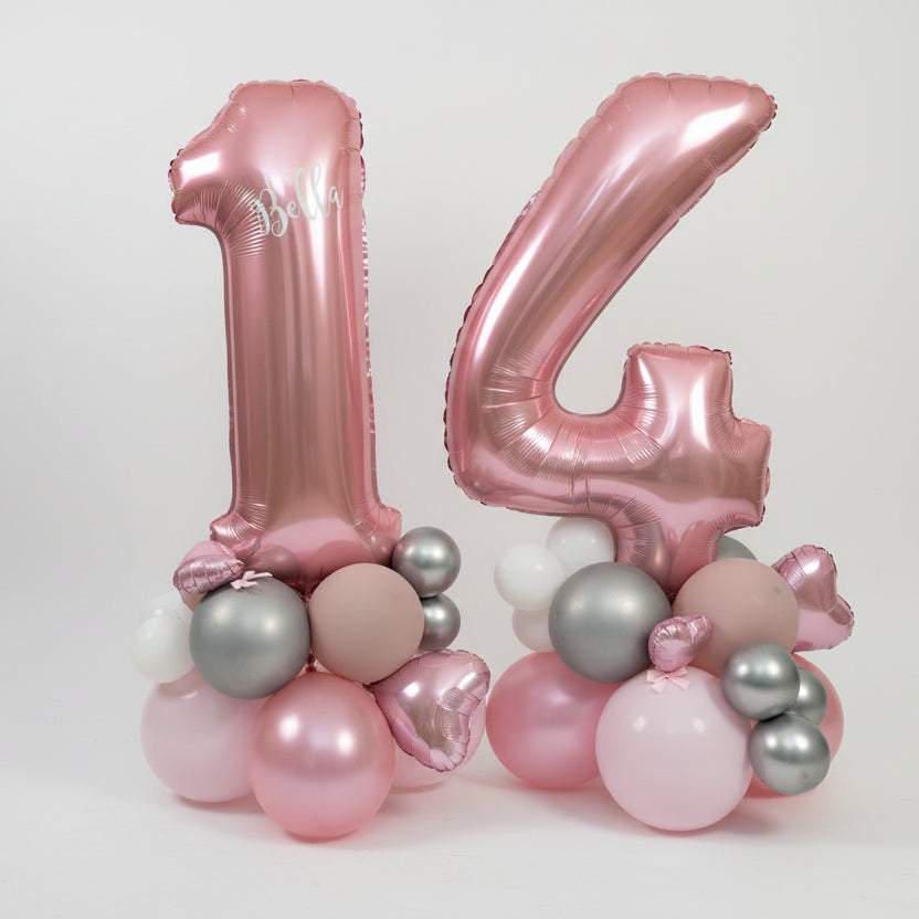 Pastel Pink Age Number Stack