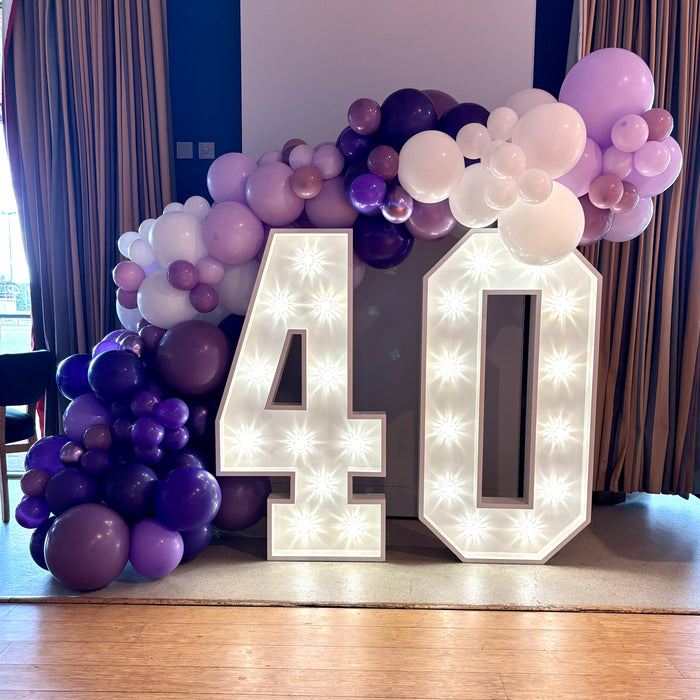 Light Up Numbers with Balloon Arch