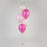 Cluster of 5 pink balloons