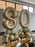 Gold and Sage Green Age Number Centrepiece