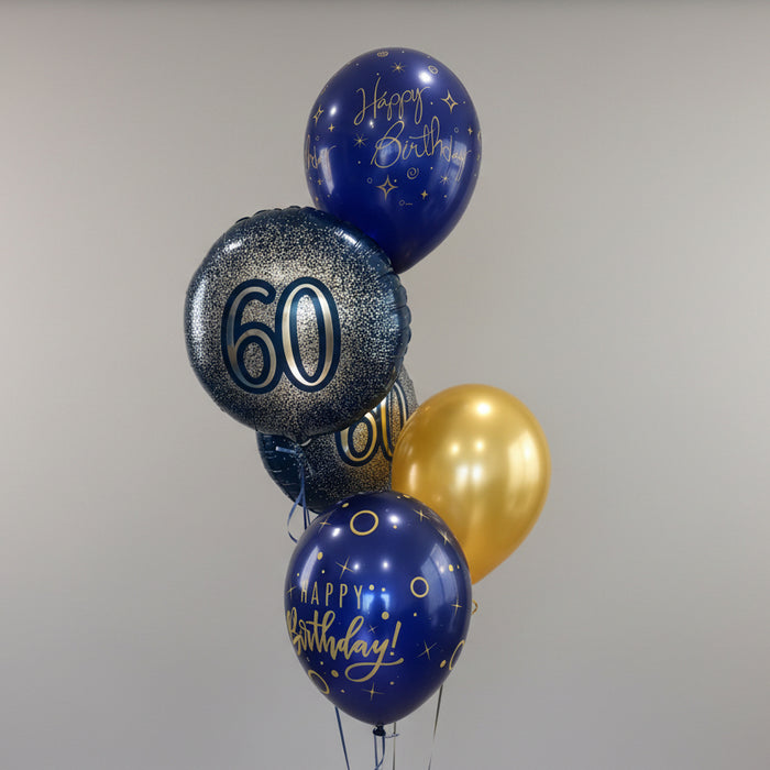 Happy Birthday Age Bouquet (Gold and Navy)