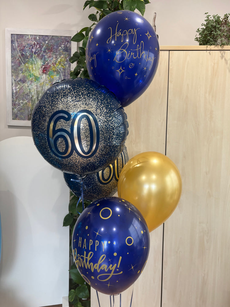 Happy Birthday Age Bouquet (Gold and Navy)