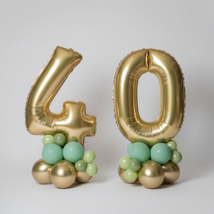 Gold Age Number Centrepiece