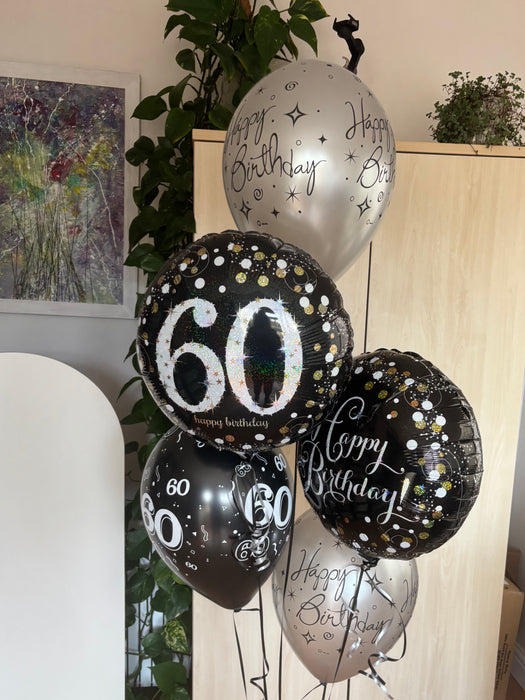 Happy Birthday Age Balloon Cluster