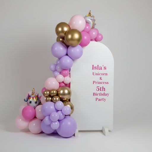 Unicorn Sailboard with Balloon Garland