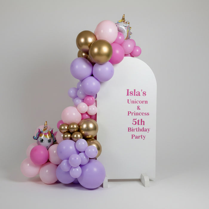 Unicorn Sailboard with Balloon Garland
