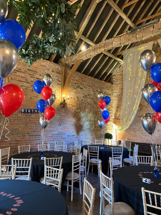 Clusters of 7 latex balloons