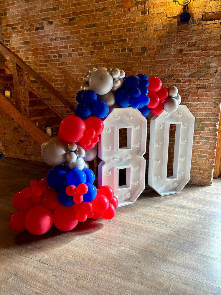 Light Up Numbers with Balloon Arch