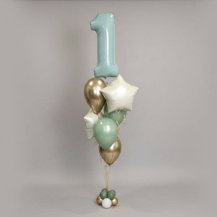 1st Birthday Balloon Cluster