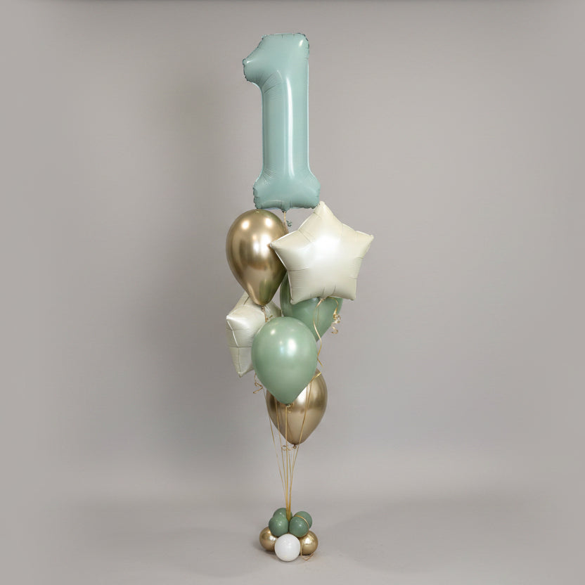 1st Birthday Balloon Cluster