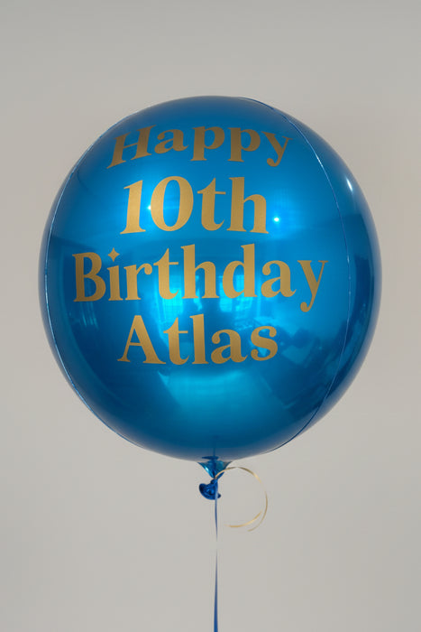 Personalised Blue Orbz foil balloon