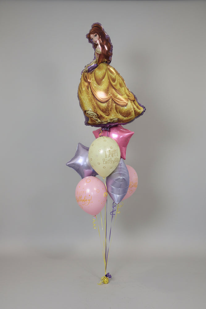 Belle Birthday Balloon Cluster